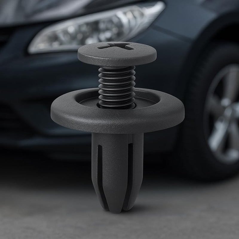 Lantee 100 Pcs Car Front Fender Skirt Push-Type Plastic Nylon Retainer Clips Fasteners Rivets 15 x 12 x 6mm - Image 3